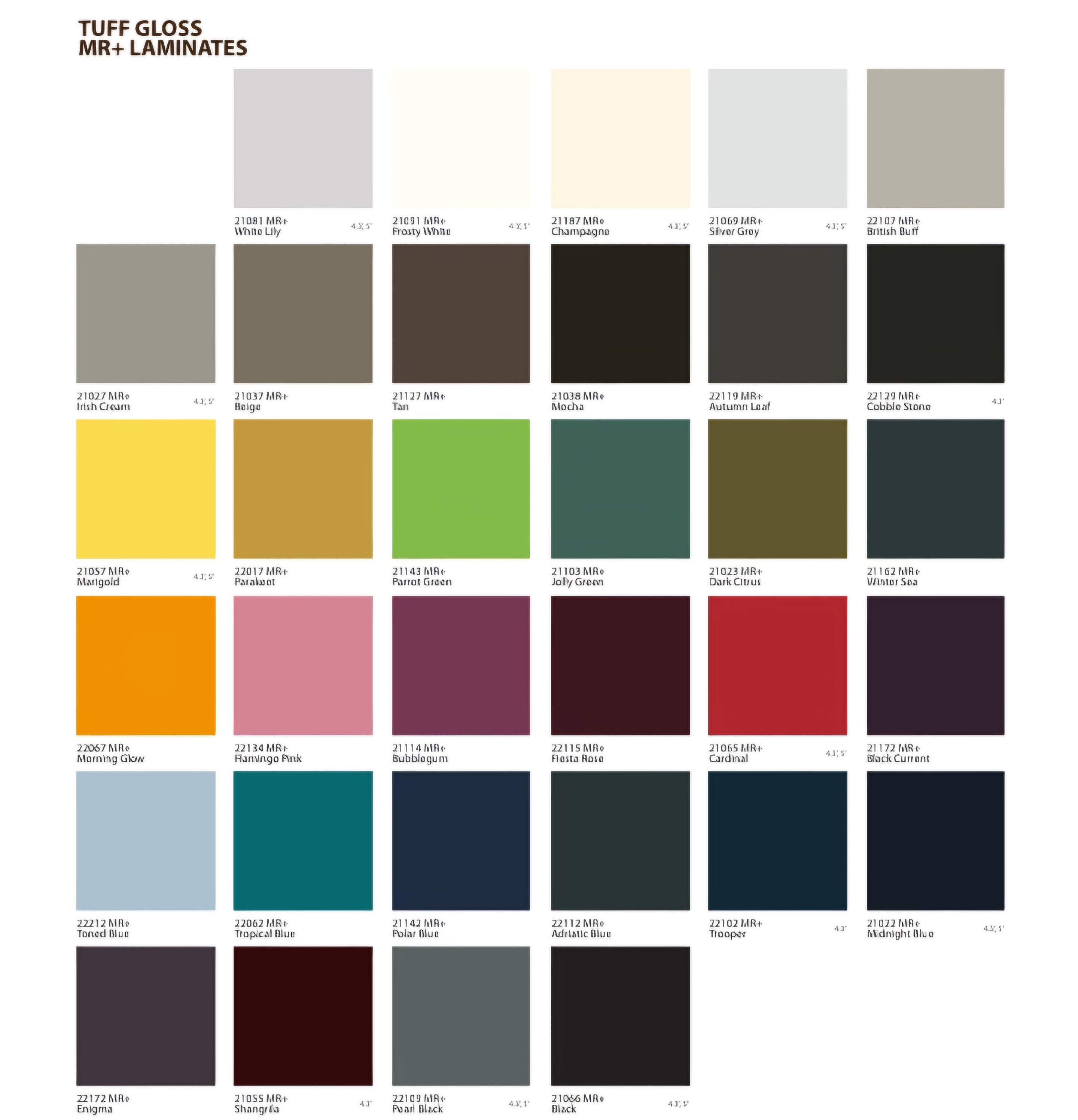 Laminate Colours